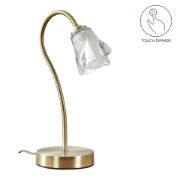 Picture of Antique Brass Dimmable Touch Table Lamp with LED Bulb - Perfect for Bedside, Lounge, and More