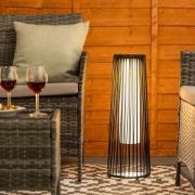 Picture of Rattan Solar-Powered Outdoor Floor Lamp Lantern Light Garden Patio Path