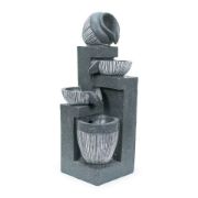 Picture of Solar-Powered Water Fountain with LED Statue Lights for Garden Decor