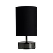 Picture of Bedside Dimmable Touch Table Lamp with Black Lampshade Shade