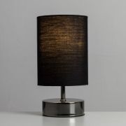 Picture of Bedside Dimmable Touch Table Lamp with Black Lampshade Shade