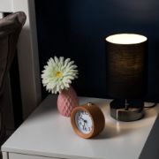 Picture of Bedside Dimmable Touch Table Lamp with Black Lampshade Shade