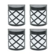 Picture of Set of 4 - Black Diamond Solar Fence Lights, Solar Wall Light for Posts, Patio Outdoor Garden Lighting Warm White