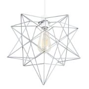 Picture of Modern Geometric Star Design Pendant Light Shade in Matte Grey