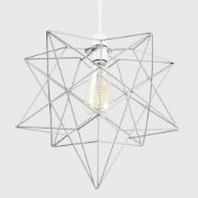 Picture of Modern Geometric Star Design Pendant Light Shade in Matte Grey