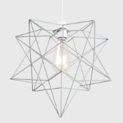 Picture of Modern Geometric Star Design Pendant Light Shade in Matte Grey