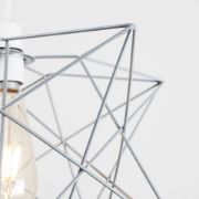 Picture of Modern Geometric Star Design Pendant Light Shade in Matte Grey