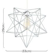 Picture of Modern Geometric Star Design Pendant Light Shade in Matte Grey