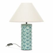 Picture of Shell Table Lamp with Scallop Base, Cream Shade - Perfect for Bedroom Lighting