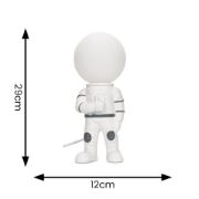 Picture of Opal Globe Kids Astronaut Spaceman Table Lamp Bedside Desk Light with LED Bulb