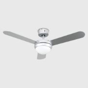 Picture of 42 Inch Silver Modern Ceiling Fan with Remote Control, 3-Speed Settings, and Warm LED Light