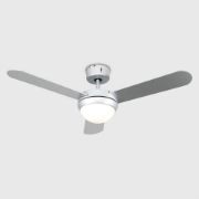 Picture of 42 Inch Silver Modern Ceiling Fan with Remote Control, 3-Speed Settings, and Warm LED Light