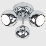 Picture of Adjustable LED Spotlight Kitchen Fixture: Retro Eyeball 3-Way Ceiling Light