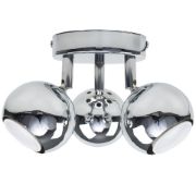 Picture of Adjustable LED Spotlight Kitchen Fixture: Retro Eyeball 3-Way Ceiling Light