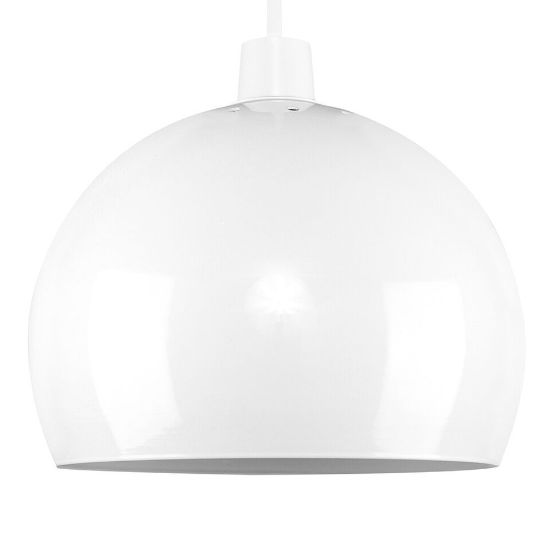 Picture of Modern LED Pendant Lighting: Metal Domed Ceiling Light Shade with Retro Lampshade Design