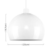 Picture of Modern LED Pendant Lighting: Metal Domed Ceiling Light Shade with Retro Lampshade Design