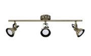 Picture of Adjustable Brass 3-Way Ceiling Spotlight Bar for Living Room 