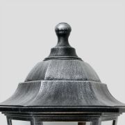 Picture of Modern Brushed Silver LED Outdoor Wall Lantern with PIR Sensor and Garden-Friendly GLS Bulb