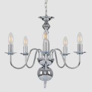 Picture of Vintage LED Ceiling Chandelier: Traditional 5-Way Light Fixture with Retro Charm