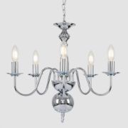 Picture of Vintage LED Ceiling Chandelier: Traditional 5-Way Light Fixture with Retro Charm