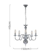 Picture of Vintage LED Ceiling Chandelier: Traditional 5-Way Light Fixture with Retro Charm