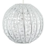 Picture of Round Clear Acrylic Jewel Ceiling Light Shade Globe Pendant with Ornate Lampshade Design