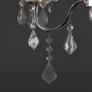 Picture of Traditional Chrome IP44 Chandelier Ceiling Light Fitting with 3-Way Glass Droplet Design