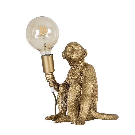 Picture of Modern Monkey Animal Table Lamp: LED Giant Globe Bulb for Bedroom and Living Room