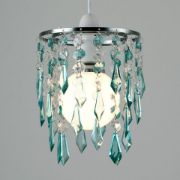 Picture of Crystal Droplets Jewel Acrylic Ceiling Pendant Light Shade - Effortless Lampshade Fit