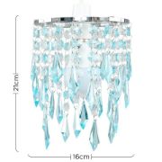 Picture of Crystal Droplets Jewel Acrylic Ceiling Pendant Light Shade - Effortless Lampshade Fit