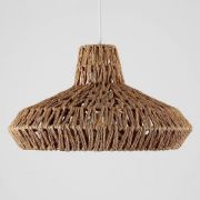 Picture of Scandi Boho LED Pendant Light Shade Lampshade with Natural Wicker Rattan Ceiling Design