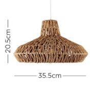 Picture of Scandi Boho LED Pendant Light Shade Lampshade with Natural Wicker Rattan Ceiling Design