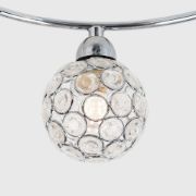 Picture of Chrome 3 Way Ceiling Light Fitting Acrylic Jewel Shades Lampshades Living Room