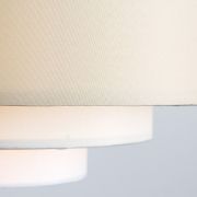 Picture of Fabric Lampshade Tiered Pendant Light: Easy Fit for 35cm Ceiling with LED Bulb