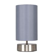 Picture of 24cm Chrome Touch Table Lamp with LED Bulb and Lampshade