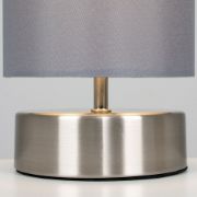 Picture of 24cm Chrome Touch Table Lamp with LED Bulb and Lampshade