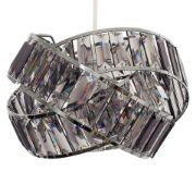 Picture of Acrylic Jewel Intertwined Ring Pendant Lampshade: Effortless Elegance for Your Ceiling Light