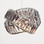 Picture of Acrylic Jewel Intertwined Ring Pendant Lampshade: Effortless Elegance for Your Ceiling Light