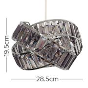 Picture of Acrylic Jewel Intertwined Ring Pendant Lampshade: Effortless Elegance for Your Ceiling Light