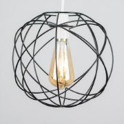 Picture of Vintage LED Pendant Ceiling Light with Geometric Metal Globe Lampshade