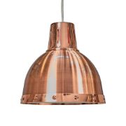 Picture of Metallic Ceiling Pendant with Copper Domed Lampshade Effortless Living Room Lighting Solution