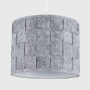 Picture of Grey Felt Weave Drum Lampshades: Easy Fit for Ceiling Lights and Pendants