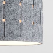 Picture of Grey Felt Weave Drum Lampshades: Easy Fit for Ceiling Lights and Pendants