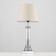 Picture of Modern Glass Column Touch Table Lamp with LED Bulb for Stylish Living Room Lighting