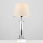 Picture of Modern Glass Column Touch Table Lamp with LED Bulb for Stylish Living Room Lighting