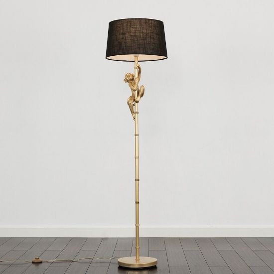 Picture of Modern Gold Hanging Monkey Design Floor Lamp Base