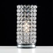 Picture of Set of Elegant Crystal Touch Table Lamp 23CM Tall Bedside with LED Bulbs