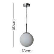 Picture of Modern Ceiling Light Fitting Opal Glass Globe Shade Lampshade Pendant Lighting