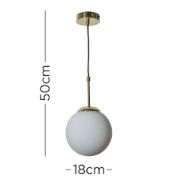 Picture of Modern Ceiling Light Fitting Opal Glass Globe Shade Lampshade Pendant Lighting