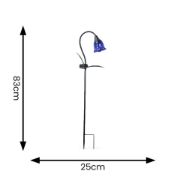 Picture of Large Blue Tulip Stake Light Solar Garden Spike Path Lighting Flower Outdoor